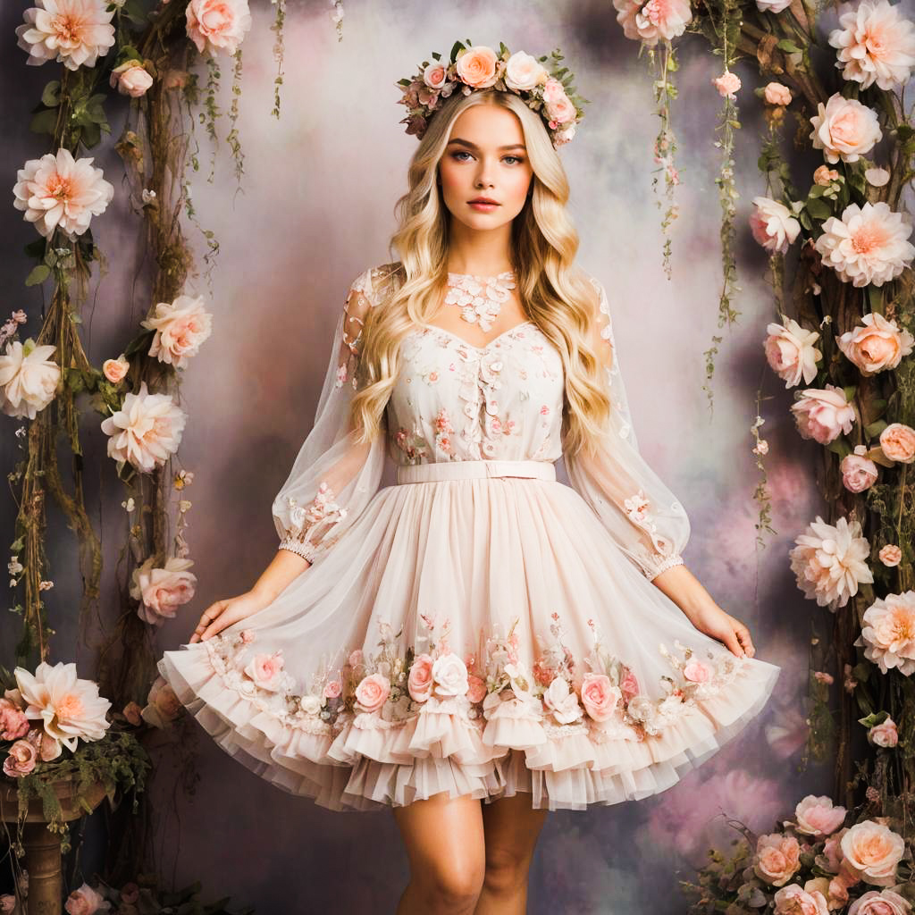 Whimsical Fairy Style with Floral Elegance