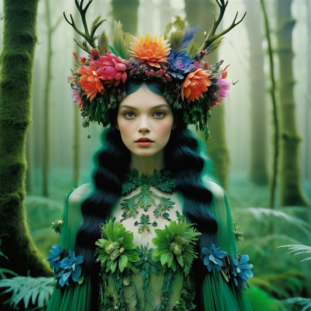 Mystical Forest Nymph Fashion Portrait