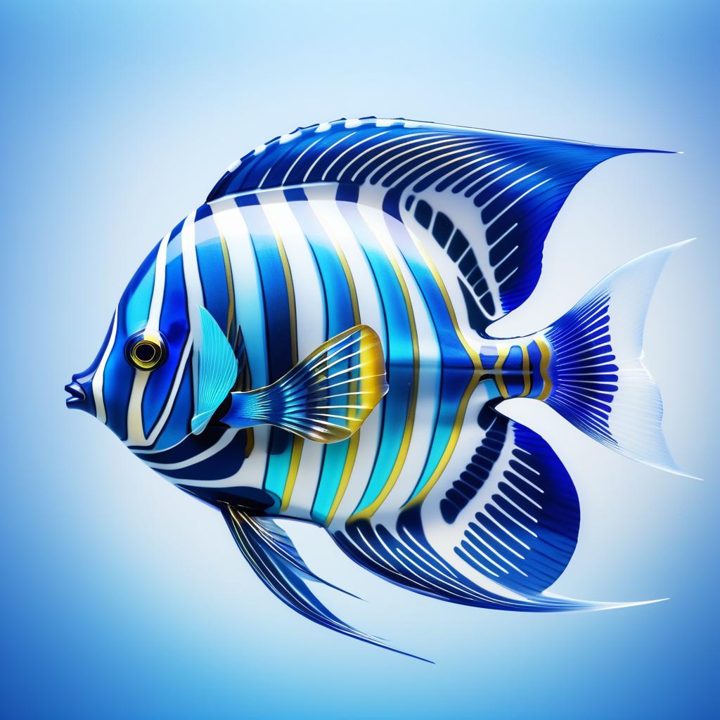 Vibrant Magewave Angel Fish Art