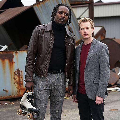 Urban Duo in Industrial Junkyard Setting