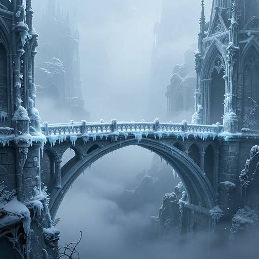 Ethereal Icy Gothic Bridge Render