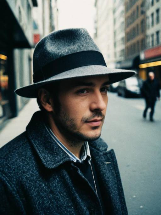 Candid Street-Style Portrait with Hat