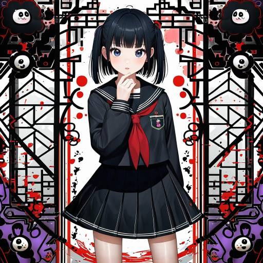 Illustration of Amemori sayo, nijisanji in the style of No+bi=