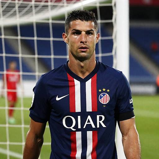 Intense Male Soccer Player Portrait