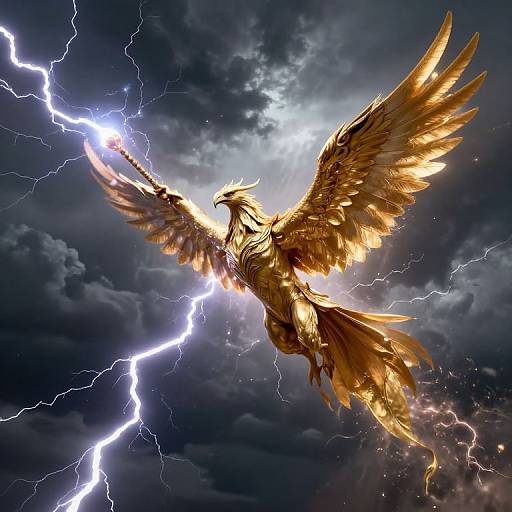 Phoenix Commanding Stormy Skies