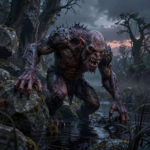 Sinister Troll in Cursed Twilight Bog