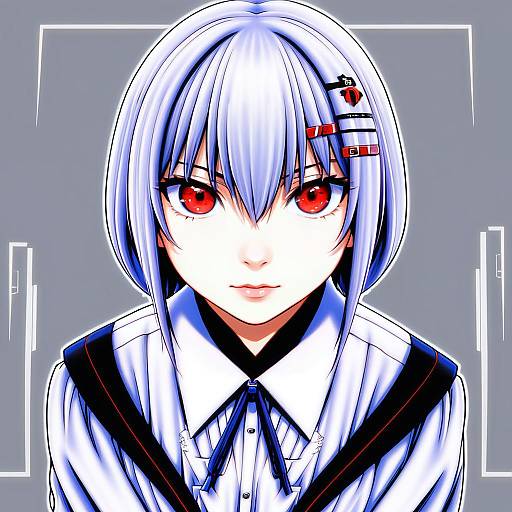 Illustration of Hakase fuyuki, nijisanji in the style of Yamauchi (conan-comy)