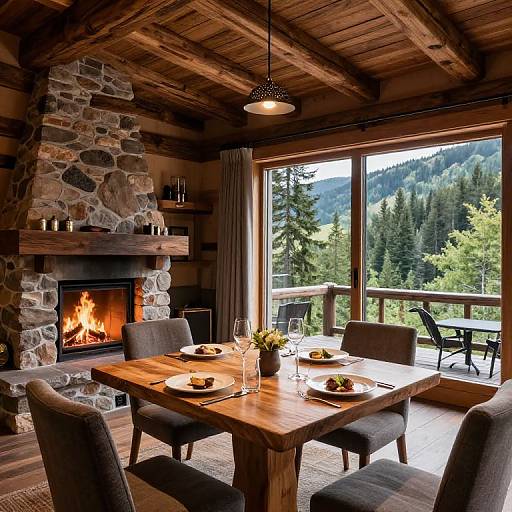 Rustic Mountain Lodge Fine Dining