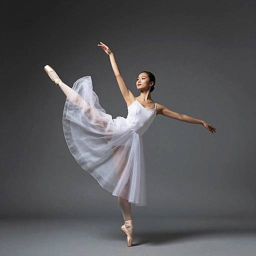 Graceful Ballet Dancer in White