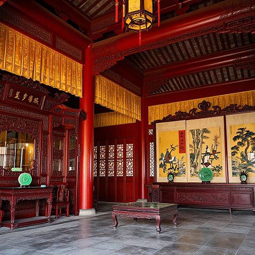 Traditional Chinese Grand Hall Interior