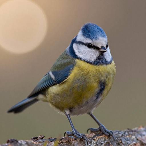 Dawn Close-Up of Blue Tit