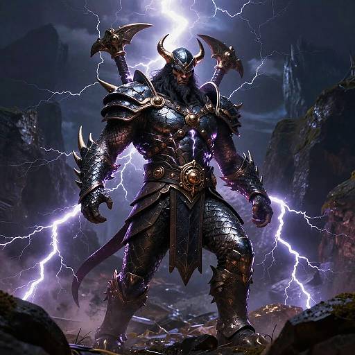 Perun, Thunder God in Dark Scales