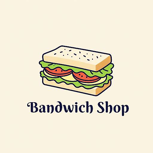 Colorful cartoon illustration of a sandwich with lettuce, tomato, and cheese, labeled 