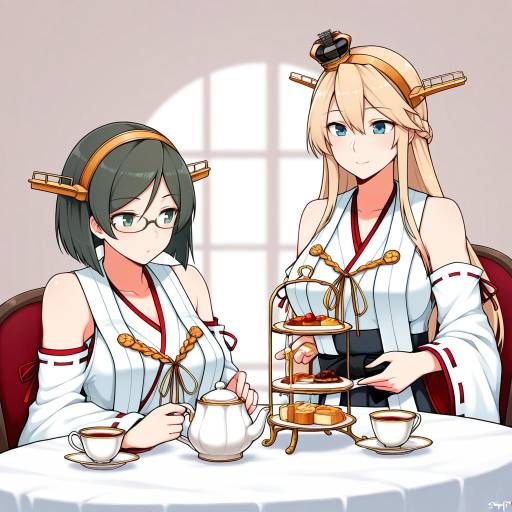 Charming Tea Party with Nontraditional Miko