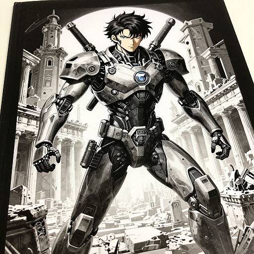 Surreal Futuristic Hero in Ancient Greece