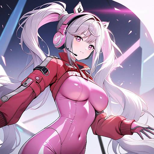 Illustration of Alice (nikke), goddess of victory: nikke in the style of Go-1