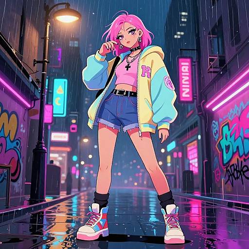 Emo Femboy Gothic Streetwear Illustration