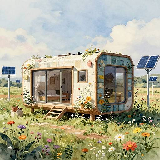 Eco-Friendly Modular Home Visualization