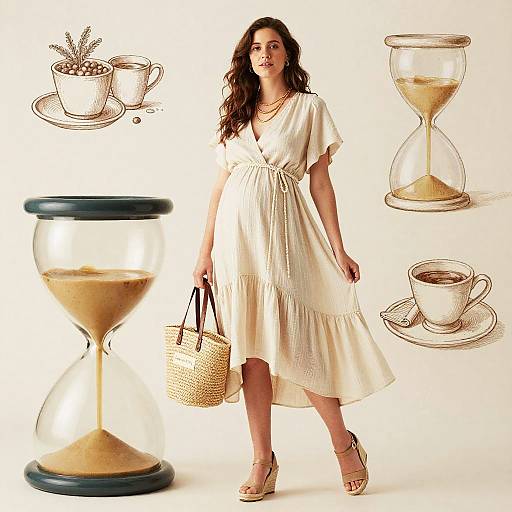 Vintage Brunch: Pregnant Woman in Boho