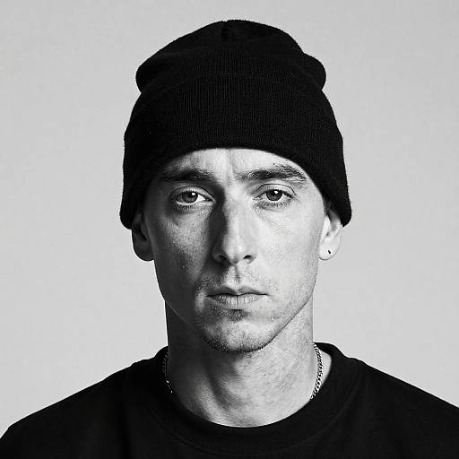Eminem Black and White Portrait