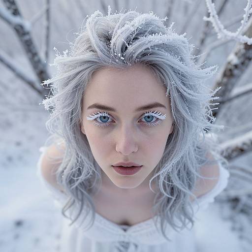 Hyperrealistic Winter Portrait of a Woman