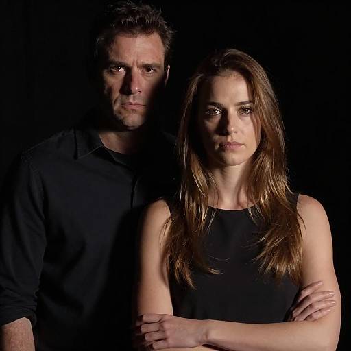 Serious Couple in Dim Lighting