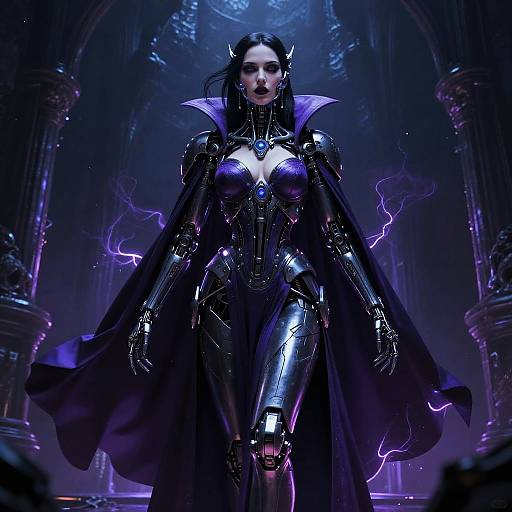 Gothic Futuristic Seductress Artwork