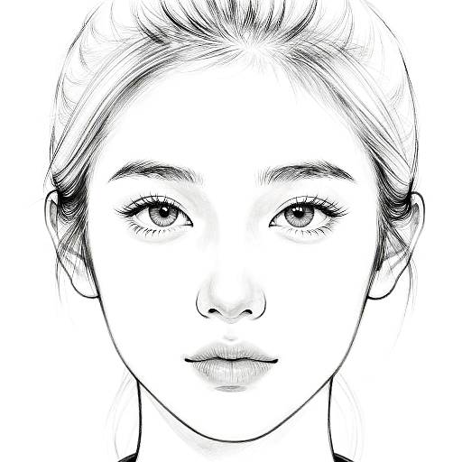 Realistic Serene Face Coloring Page