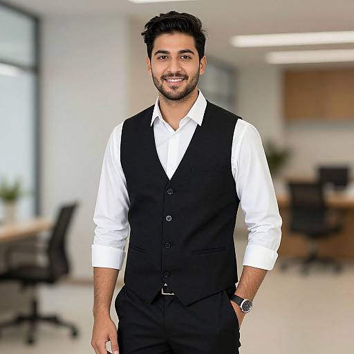 Casual Office Attire Male Portrait