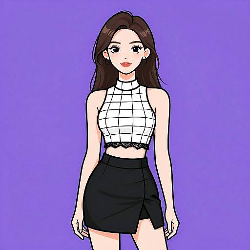 Modern Urban Woman in Stylish Outfit