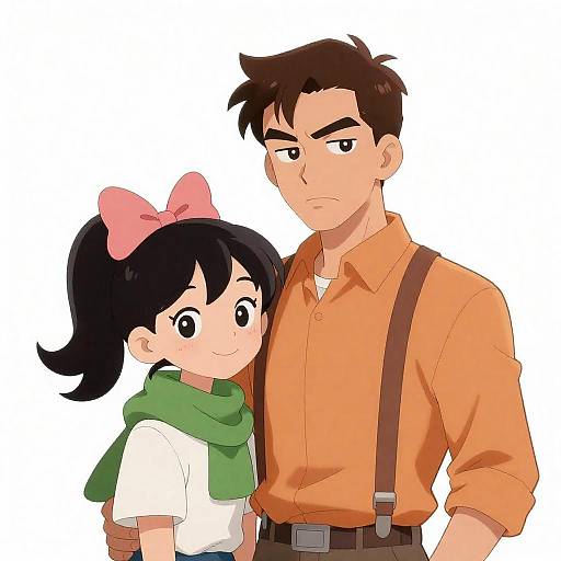 Contrast in Expressions: Girl and Man