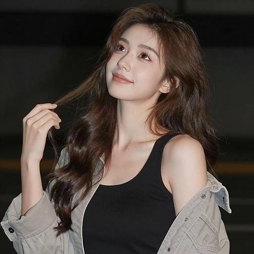 Young Woman Gazing Upward