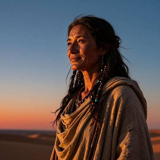 Hyperrealistic Desert Wanderer Portrait