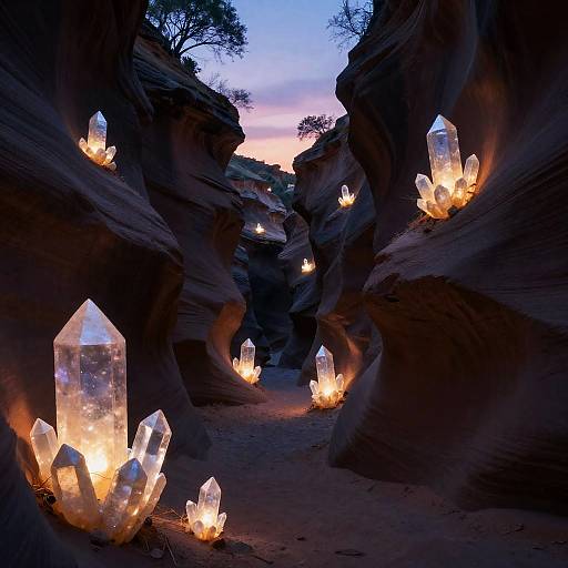 Twilight Crystal Canyon in Parrish-Yerka Style