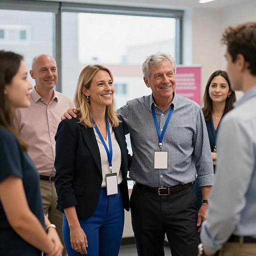 Casual Office Interaction with Sunlight