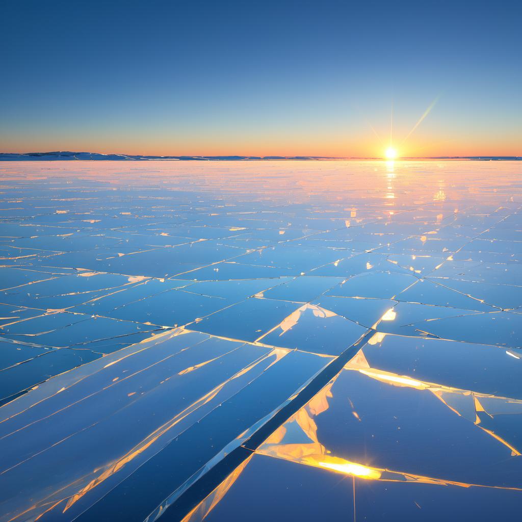 Vibrant Tundra with Crystal-Clear Skies