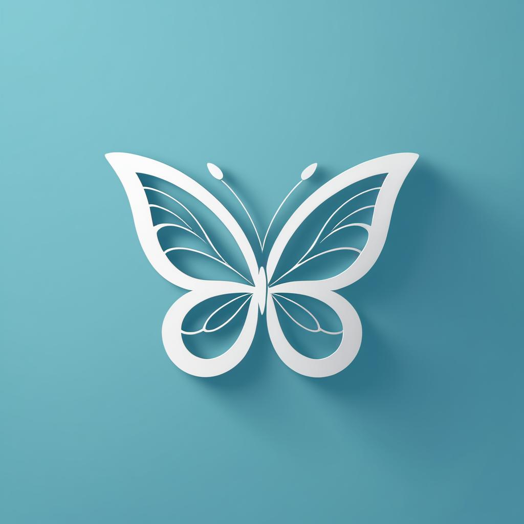 Elegant Butterfly Logo with Initials BF