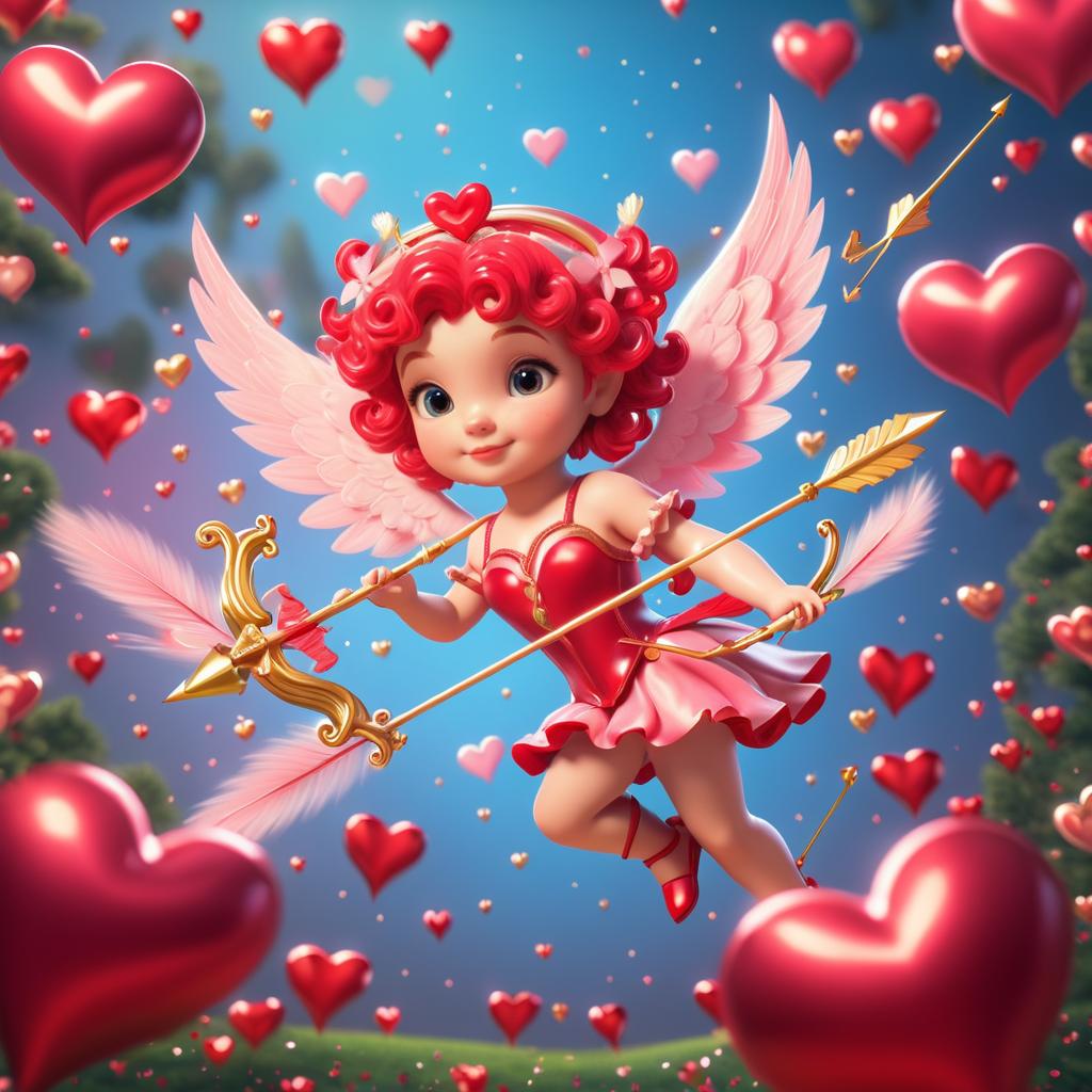 Whimsical Cupid in Classic Valentine’s Art