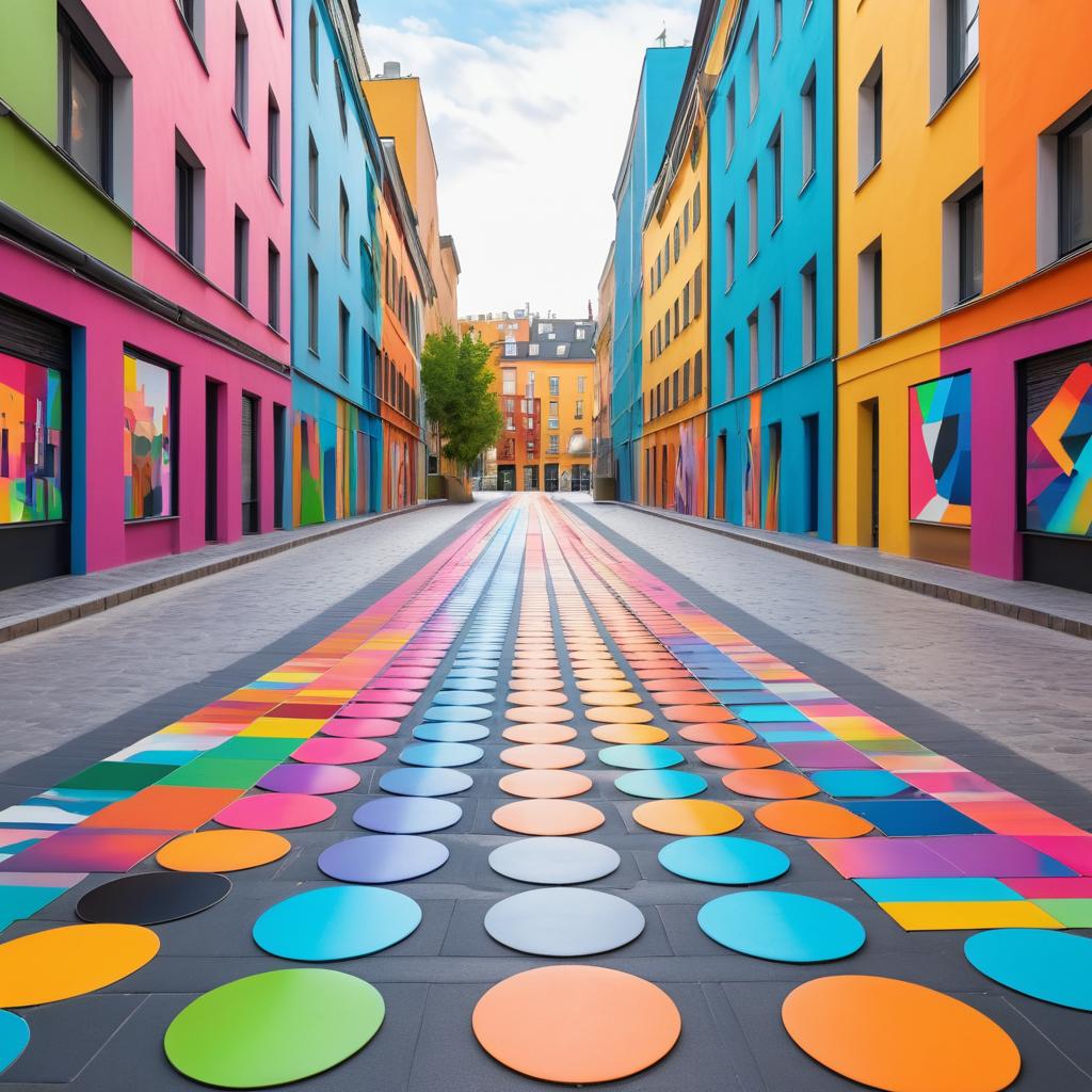 Vibrant Urban Art Installation Streetscape