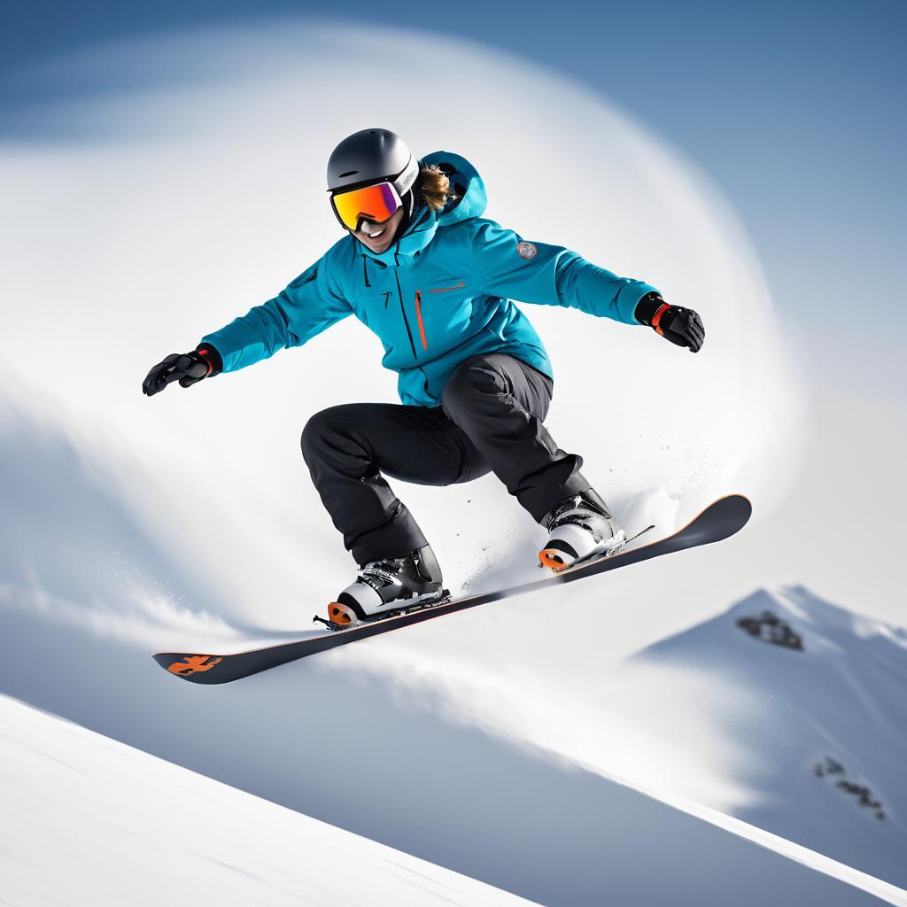 Dynamic Snowboarding Action in Stunning Detail