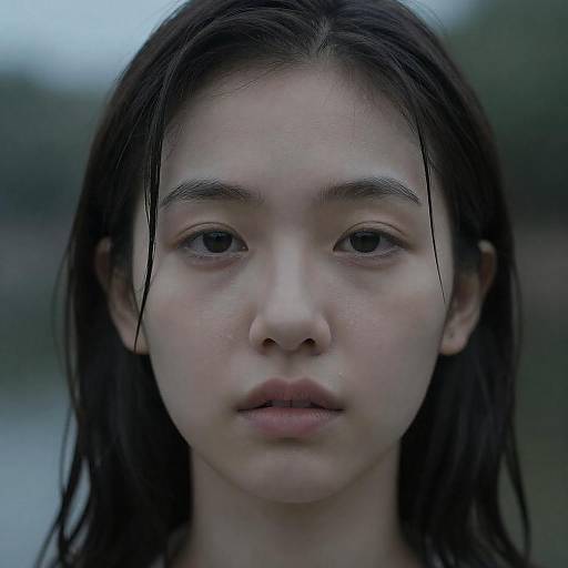 Close-Up Portrait of a Young Woman