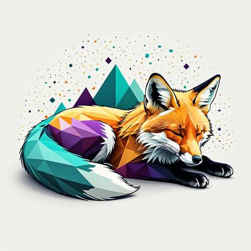 Geometric Fox Digital Illustration