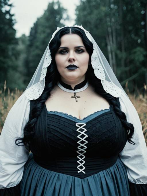 Plus Size Llorona Costume Editorial Photography