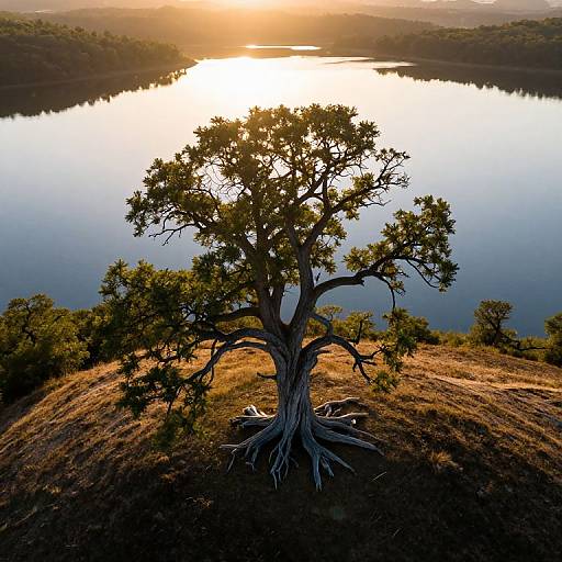 Enchanted Dawn Over Serene Lake