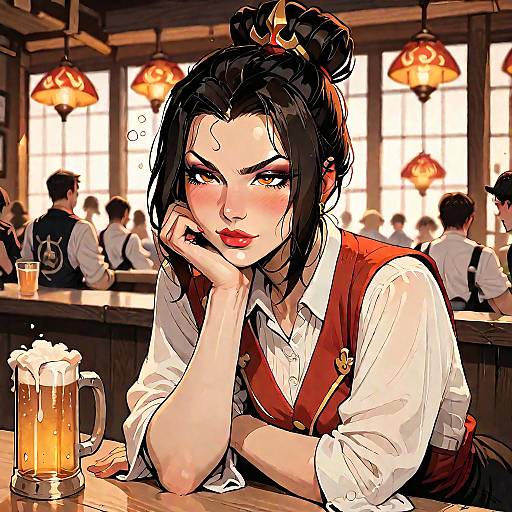 Anime Azula Drinking Beer Drunk