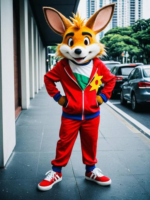 Realistic Man in Coco Bandicoot Cosplay