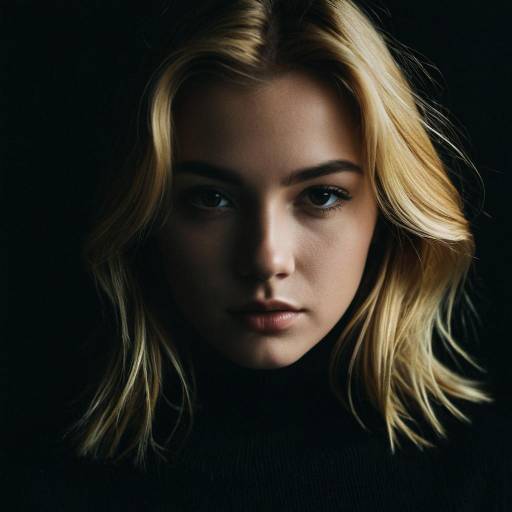 Moody Portrait of Blonde Woman