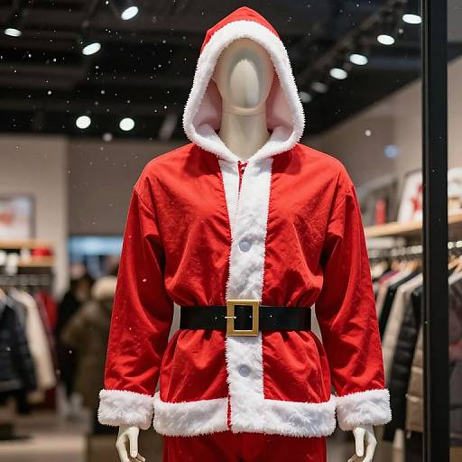 Festive Mannequin in Santa Suit