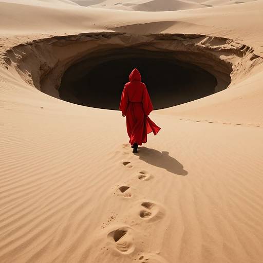 Crimson Robed Figure at Abyss Threshold