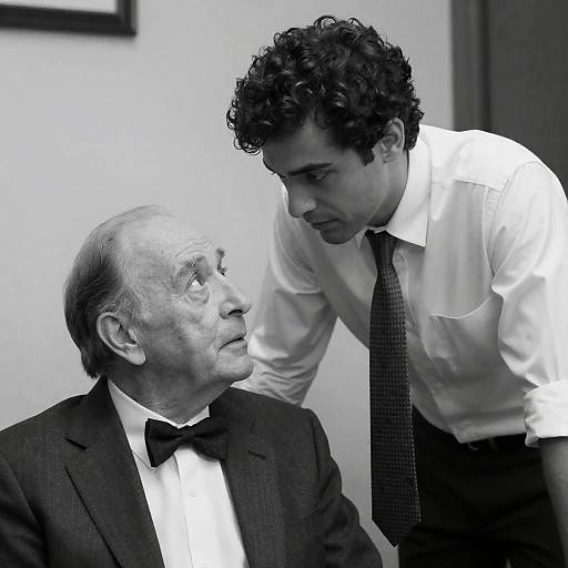 Serious Conversation Between Two Men Indoors